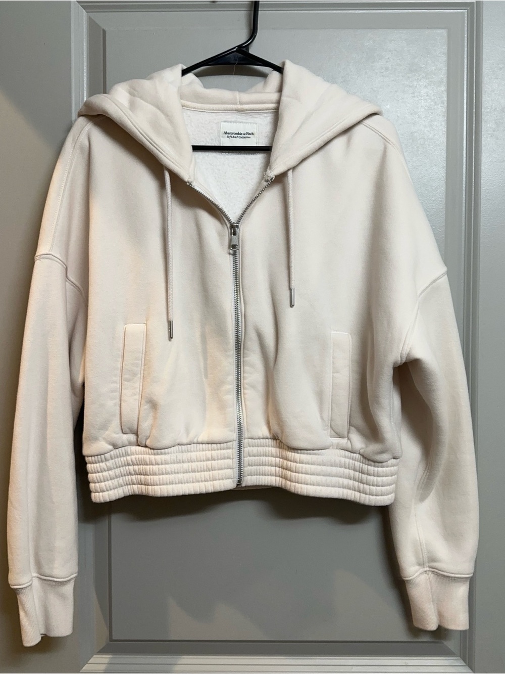 Abercrombie & Fitch Cropped Zip Up Hoodie